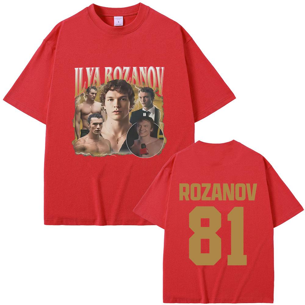 Heated Rivalry Ilya Rozanov Hollanov 81 Print Tshirt Men Women Casual Oversized Streetwear Male Fashion Vintage Crewneck Tshirt