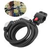 150cm 59in Cycling Security Cable Lock 4 Passwords Steel Keless Locking Bicycle Accessory