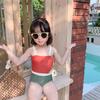 Корейский цельный купальник с вырезами для девочек 1-3 лет