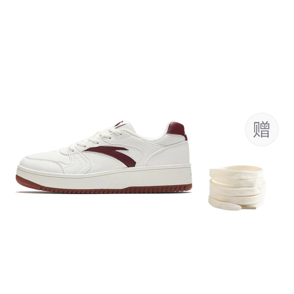 Anta First Year Slip Resistant Low top Skateboard Shoes Women's White Red 922628068F-7