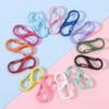 4pcs S Type Colorful Alloy Paint Spring Buckle Carabiner Anti-Theft Mini Keychain Hook Backpack Outdoor Hanging Connection Ring