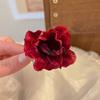 Camellia Hair Clip With Side Bangs Women 2024 New Dry Rose Princess Head Small Flower Grip