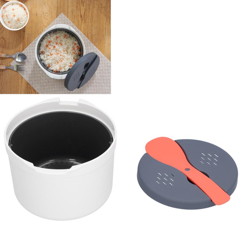 PP Material Rice Steamer Pot 2L Microwave Cookware Set Rice Cooker Steamer For Cooking Vegetables