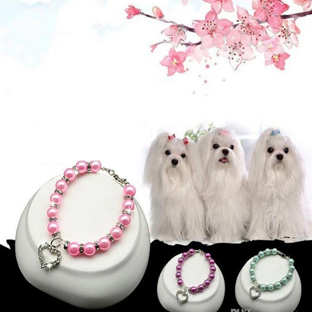 Elegant Pearl Necklace Cat and Dog Jewelry Pet Accessories Pendants Necklaces Collar Pet Collar