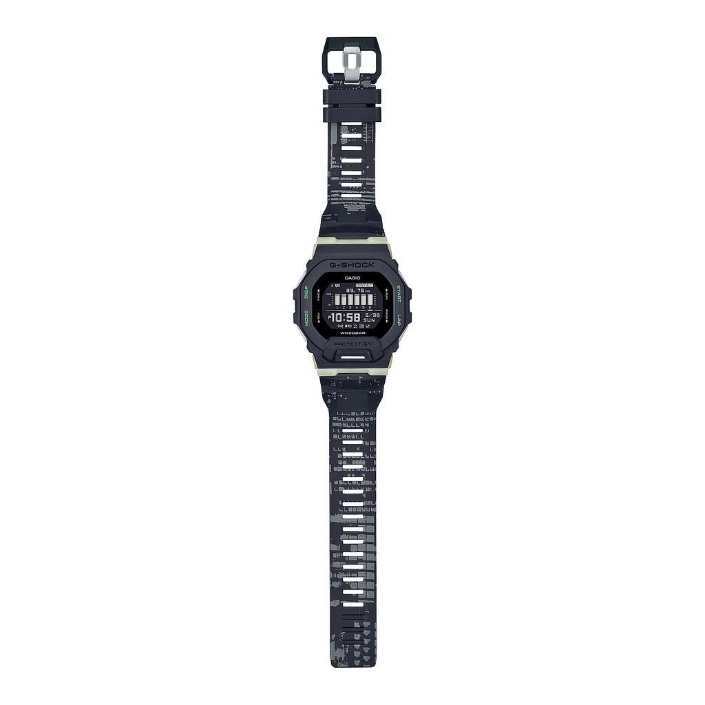 Casio Мужские кварцевые часы G-SHOCK с ремешком из смолы, водонепроницаемость 200 м, ударопрочность GBD-200LM-1