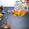 Teapot with Infuser Heat Resistant High Borosilicate Glass Tea Kettle Kitchen Dining Bar Home Tea Kettle Glass Drinkware Samovar