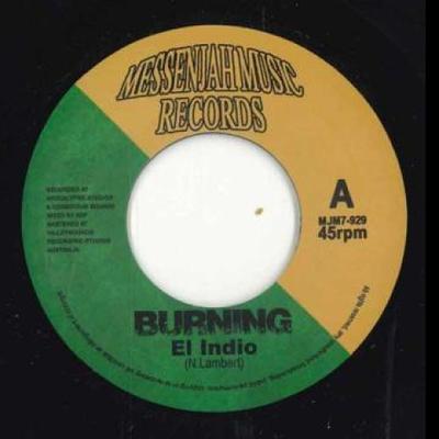 7-дюймовая пластинка EL INDIO / ADF - Burning / Amarach MJM7929 Messenjah Music 2024 UK Регги, Ска и Даб
