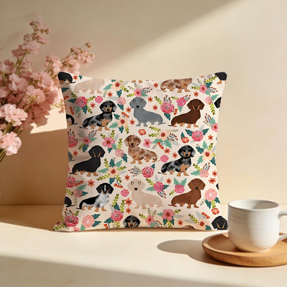 Long Sausage Dog Cushion Cover Soft Pillow Cases for Home Bedroom Living Room Sofa