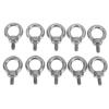 10Pcs M6 Stainless Steel Lifting Ring Eye Bolt Heavy Duty Marine Grade Ring Screw Bolts