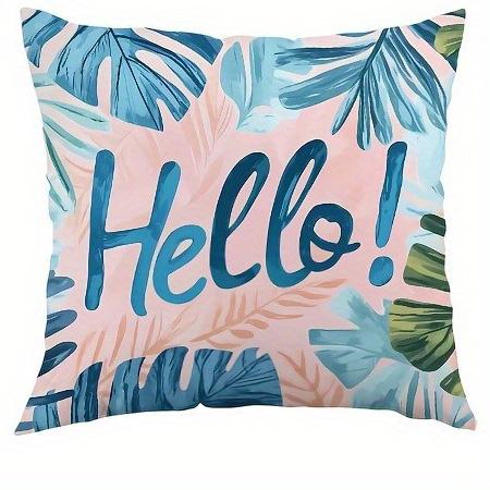 Home Decor Summer-Themed Pillow Covers With Tropical Prints Pattern Cushion Cover Suitable For Sofa Bedroom Car Pillow Cover