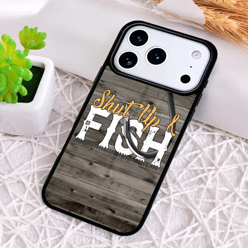 Fishing Quotes soft Phone Case for iPhone 17 Air 16 15 11 12 14 13 Pro Max Shockproof Cover