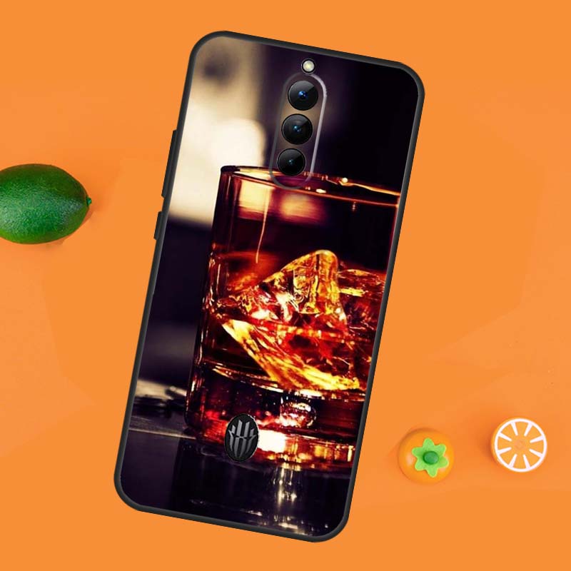 Чехол-кейс для напитков с сигарой и виски для ZTE Nubia Red Magic 8S 9S 10S 8 9 10 11 Pro Plus 6 7 6S 7S Pro RedMagic 10 Air
