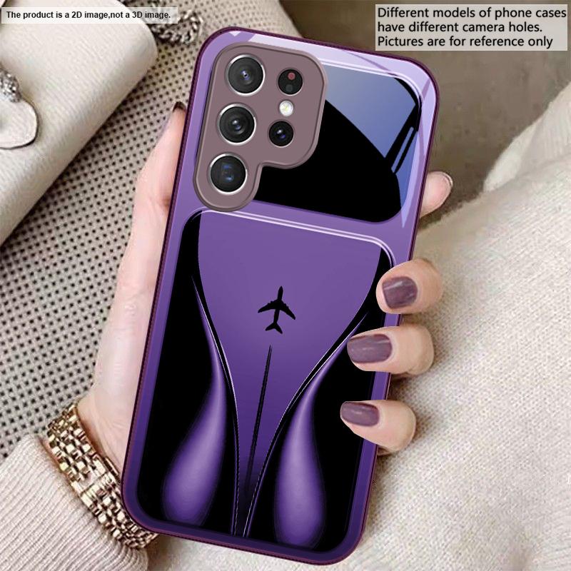 Самолет в постепенном полете Для Samsung S26 S22 S8 9 10 S20 Ultra S21 Pro S22 Plus S23 FE S24Ultra S25 Edge S24+ Стеклянный чехол для телефона