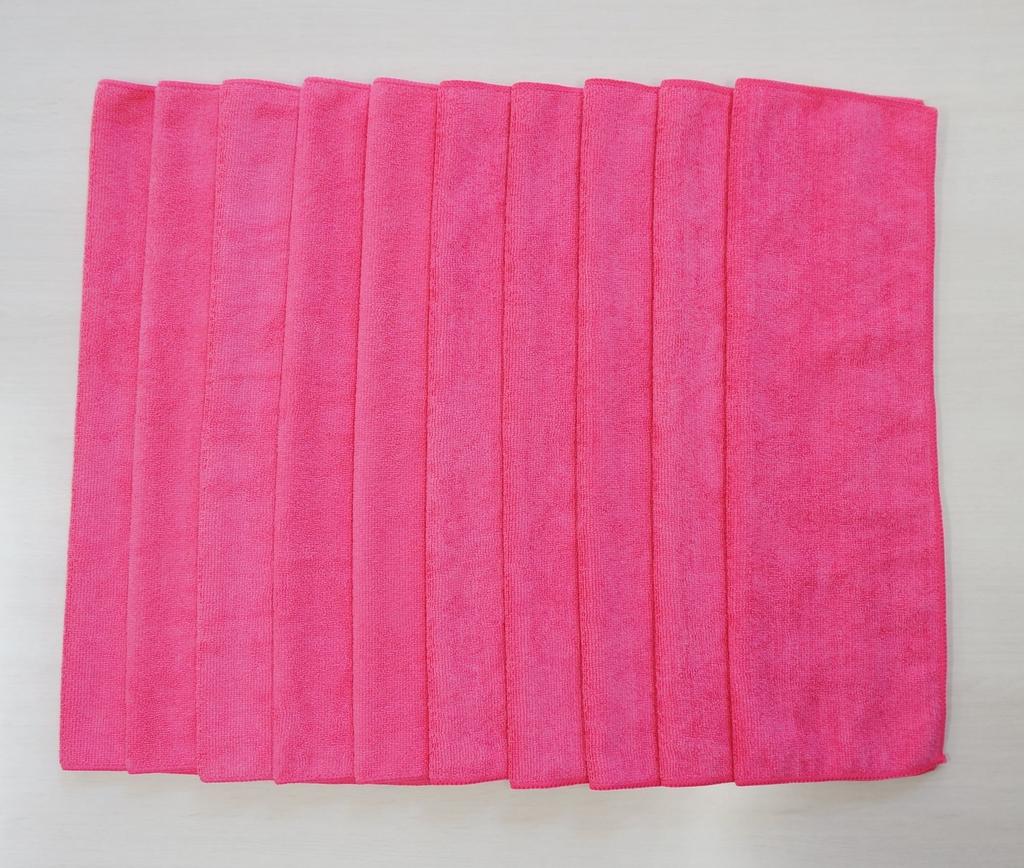 Pikarin Microfiber Towel (Pink, 10-Piece Set) MFT-P