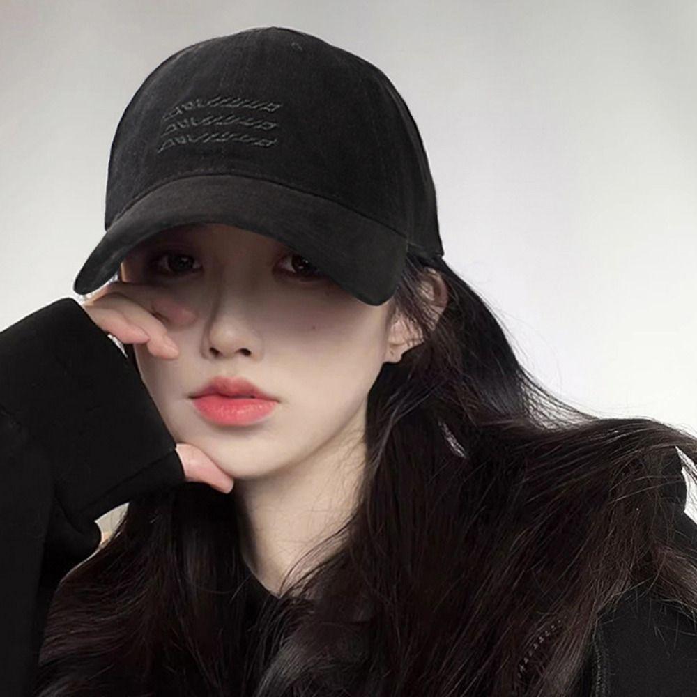 Washable Vintage Duck Tongue Cap Cotton Embroidery Baseball Cap Riding Running