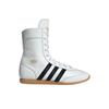Adidas Originals Japan Wrestling Boots Comfortable Versatile High-Top Lifestyle Casual Shoes Women Boots White Black JQ9675