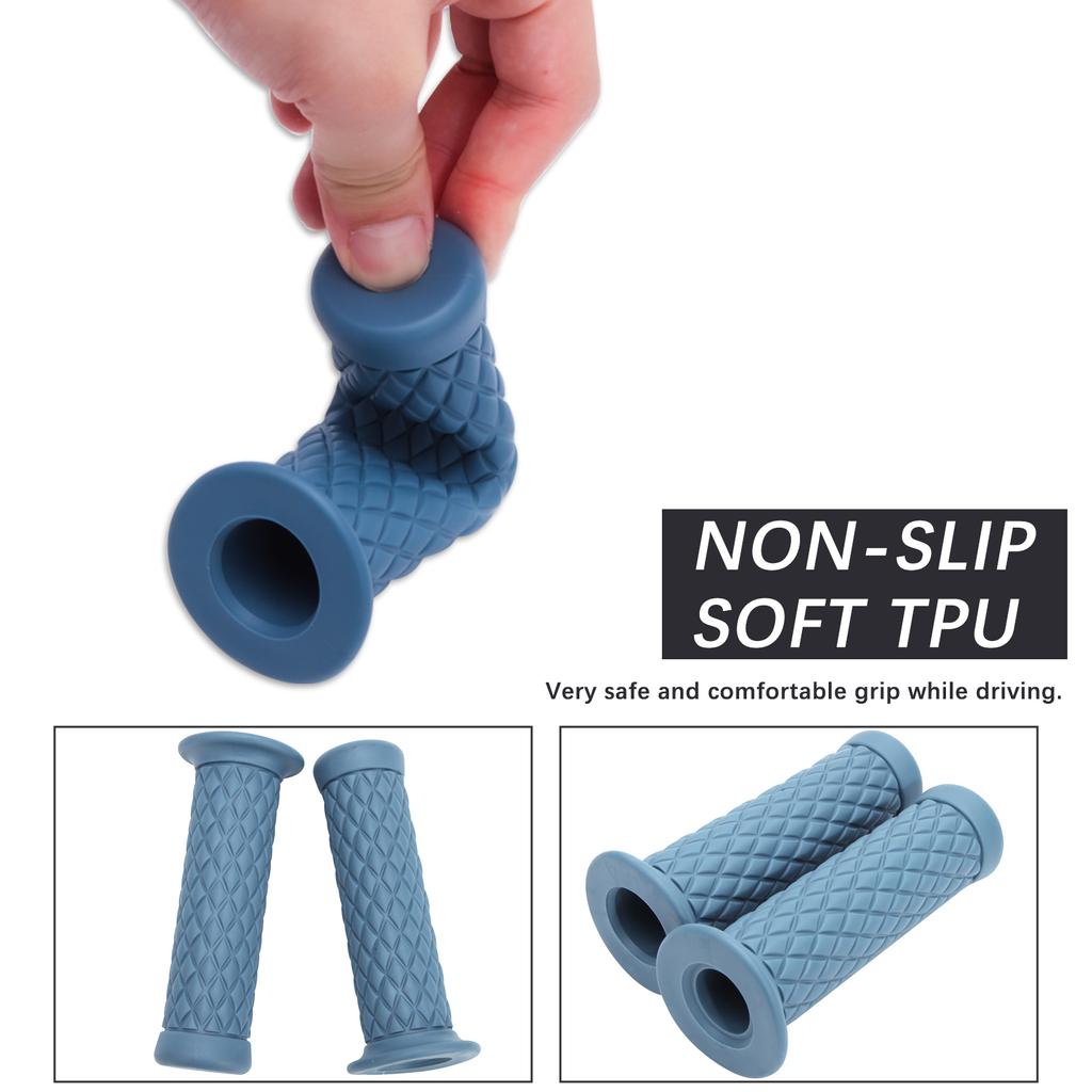 Retro Motorcycle Hand Grips Universal 7/8" 22mm 24mm Non-slip Rubber Handlebar Grips for Moto Scooter Motocross Motorbike