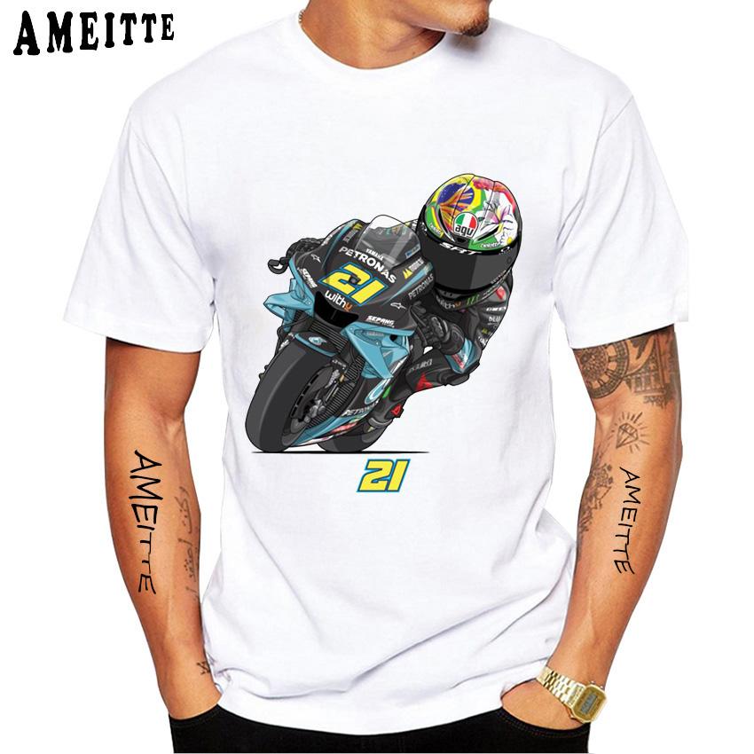 Franco Morbidelli 21 GP Race Sport T-Shirt Summer Men Short Sleeve Hip Hop Boy Casual White Tops Man Motorcycle Ride Tees