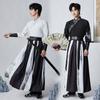 Chinese Element Hanfu Handsome Black Martial Arts Adult Set