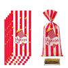 25/50/100Pcs Popcorn Packaging Bag Carnival Stripes Bags Portable Food Cups Snack Bags Mini Treats Containers Party Supplies