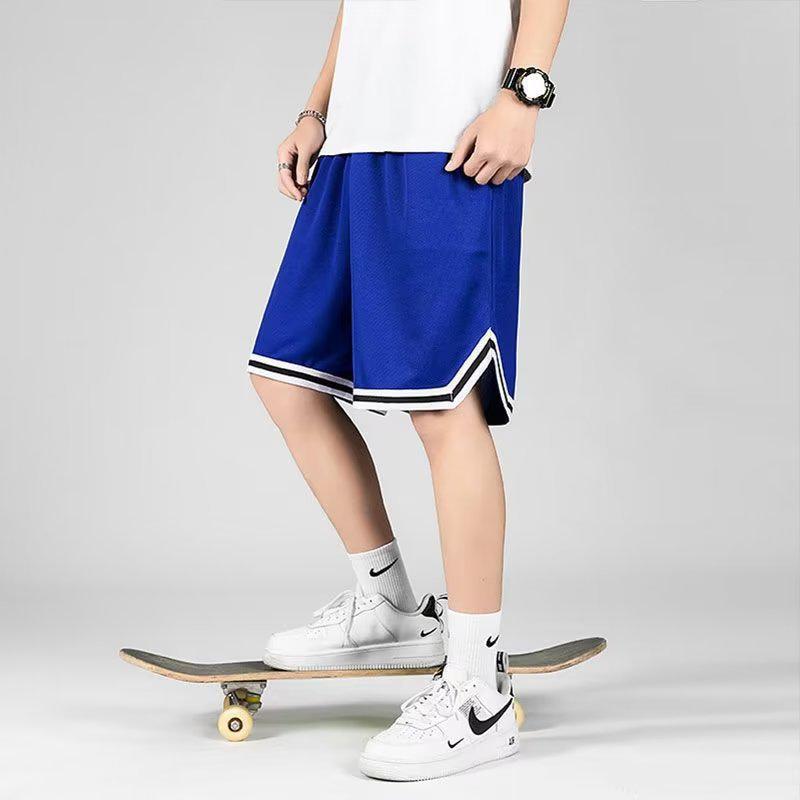 Men's Trendy Quick-Dry Ice Silk Basketball Shorts - Lightweight, Loose, Casual Summer Sportswear