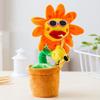 Yousheng Electric Dancing Sunflower Toy Repeats What You Say Recording Singing Plush Potted Flower Toy Toddlers Educational Interactive Plushie