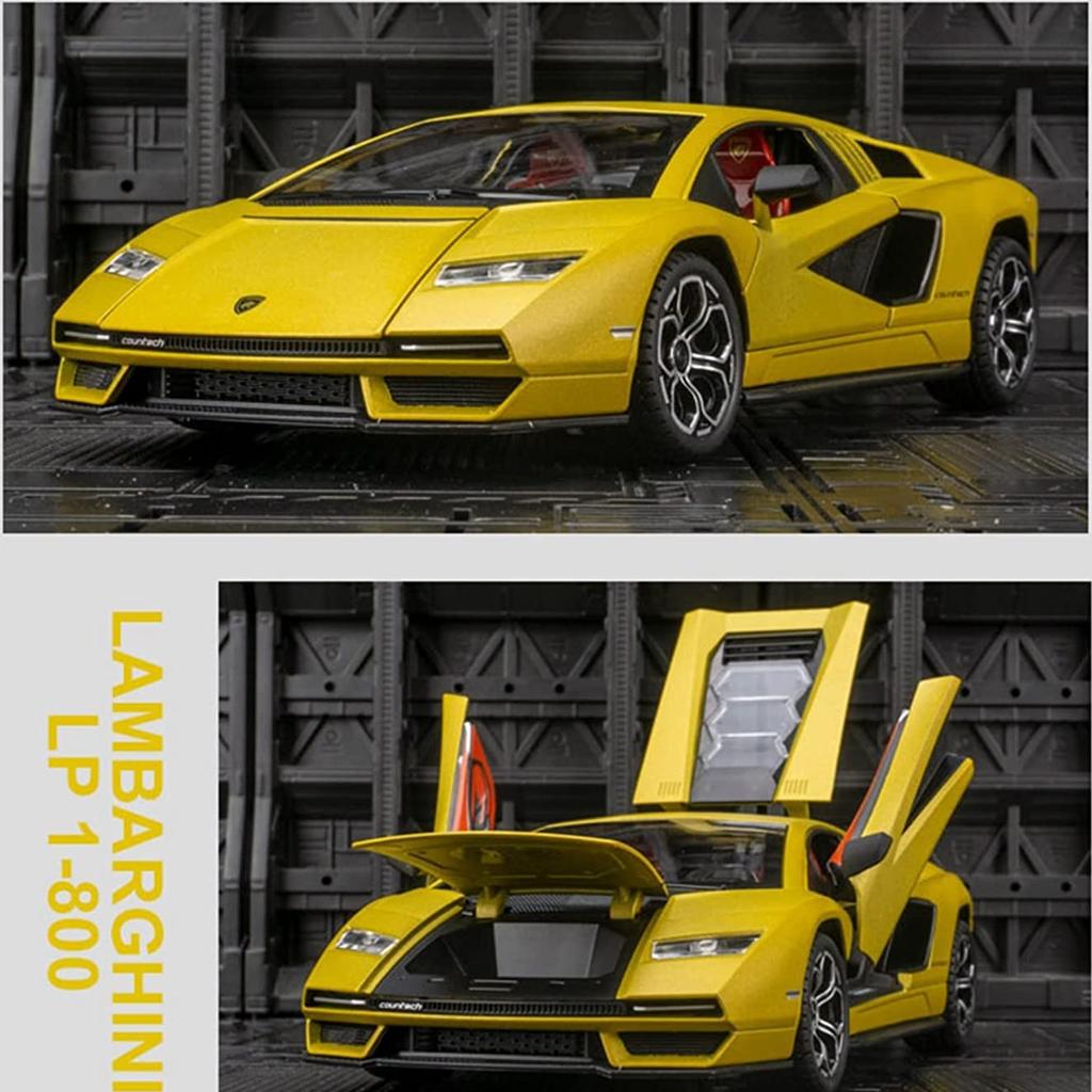 Масштаб 1/24 Lambo LPI800-4, литая под давлением модель автомобиля из сплава, игрушки, откатной автомобиль со звуком и светом для детей, коллекция подарков для взрослых