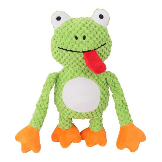 Игрушка для собак с пищащим звуком, интерактивная плюшевая игрушка для собак в виде лягушки, мягкая игрушка для жевания, игрушка для чистки зубов щенка, игрушка-перетягиватель для маленьких, средних и больших собак