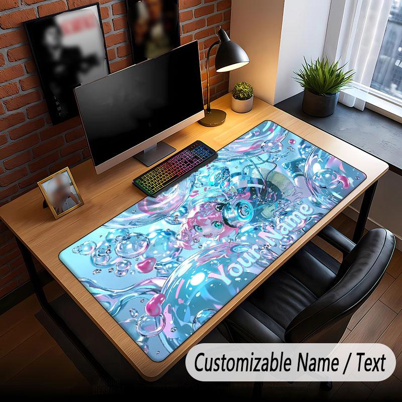 Custom Name Extended Mouse Pad,Spy × Family Gaming Desk Mat For Home Office Desktop Decor