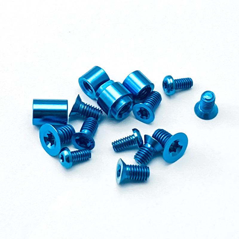 1Sets Knife Handle Patch Screw Full Set Titanium Screws for Spyderco Yojimbo 2 (CPM S30V) Folding Knife Tool Parts Accessories