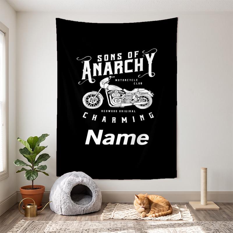 Sons of Anarchy (1) Customizable name decorative wall tapestry ideal choice for wall decor in bedrooms living rooms dorms and home