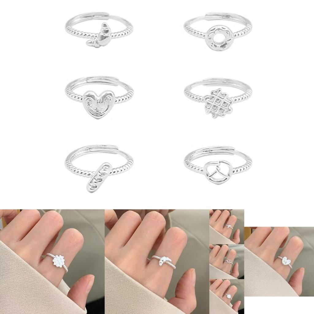 Chic And Unique Korean Style Open Ring For Women With Adjustable Design And Fashionable Heart Shaped Features