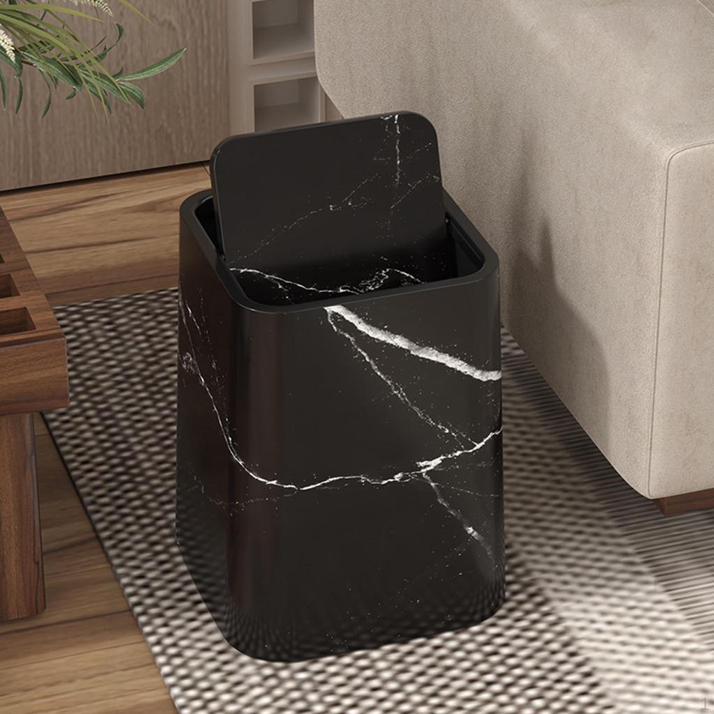 Мраморная ванная мусорная корзина мусорная корзина многоразовый квадратный мусорный контейнер бытовой