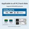 Корпус M.2 NVME/NGFF с двумя протоколами SSD и дисплеем USB-адаптер типа C SSD для NVME PCIE NGFF SATA SSD Disk Box