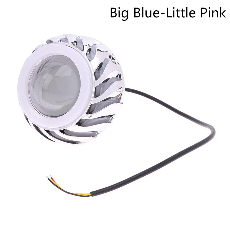 Многоцветный светодиодный фара Halo для мотоцикла, точечный светильник с белым светом, линза проектора, двойной фара Angel Devil Eye Cyclone-Type