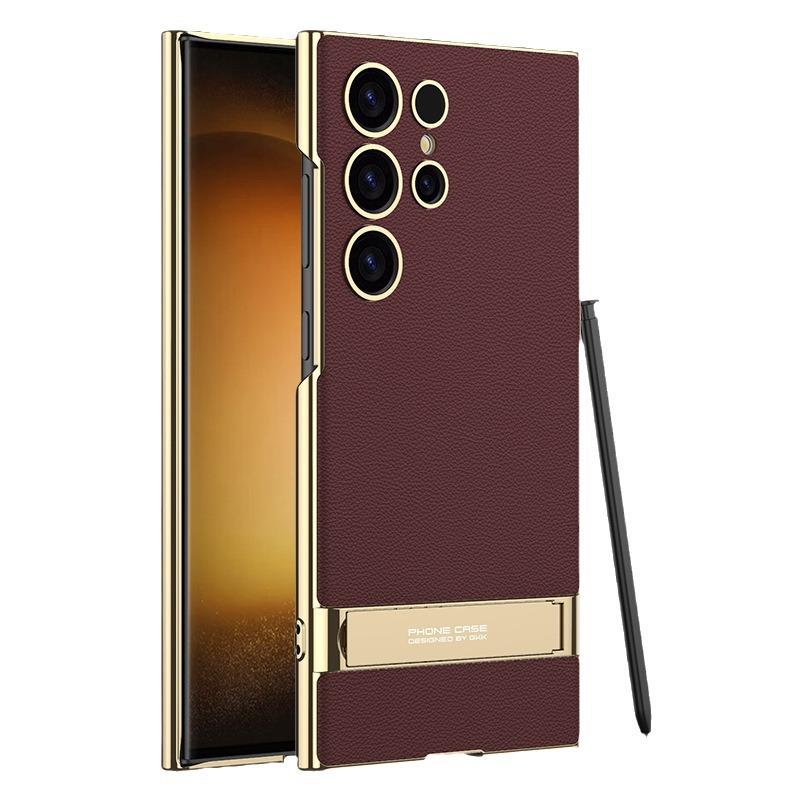 Чехол и держатель для телефона Samsung S24/S25 из ультра-гальванизированной кожи