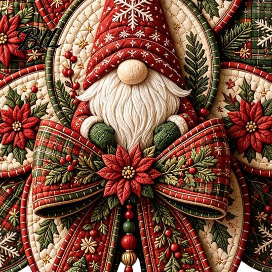 Easy Sewing Kits for Adults Christmas Quilt Bow DIY Kit, 3D Handmade Decorative Ornament, Pre-cut Ornament Making Kit Fabric And Step-by-Step