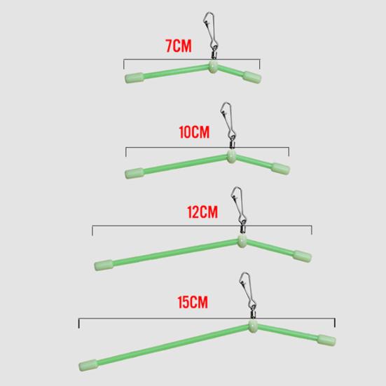 5Pcs Rotatable Hook Luminous Fish Line Lure Connector Balance for Sea Fishing