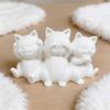 Настольное украшение в виде кошки, фигурки Трех Мудрых Кошек, 3D-печатная минималистичная статуэтка для стола, современный декор для дома, ornament Древняя Мудрость, Офис,