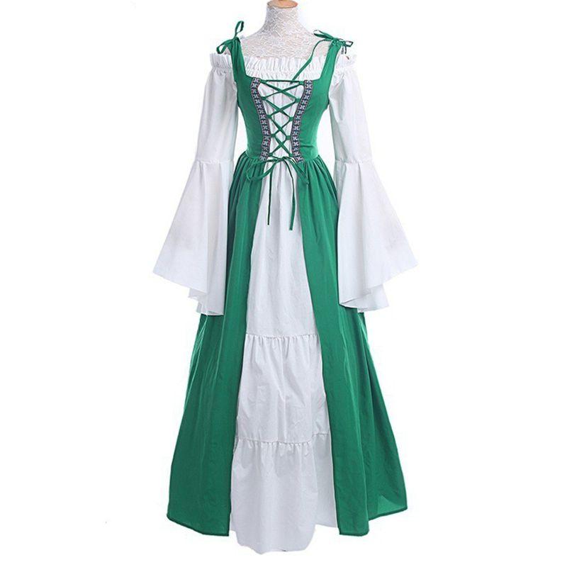 Винтажное платье эпохи Возрождения женское средневековое длинное платье Хэллоуин готический костюм платье