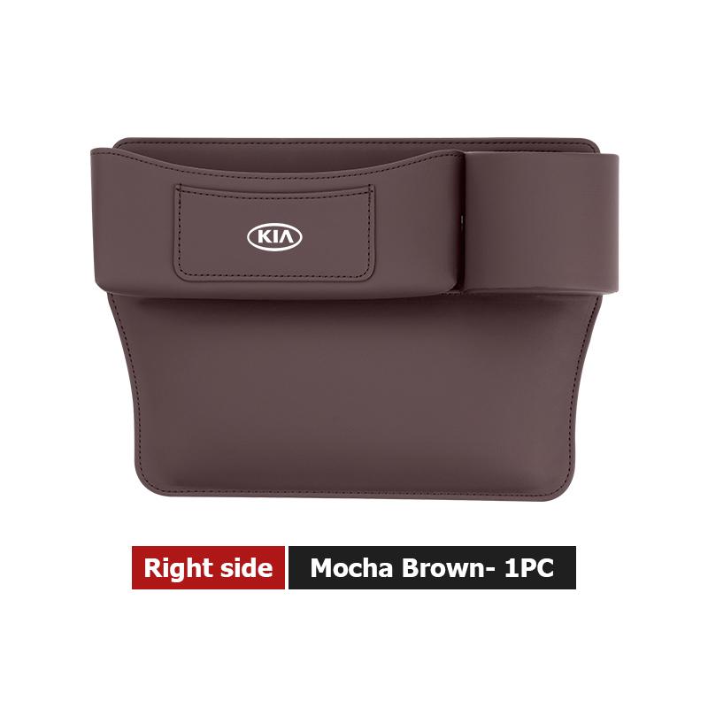 For KIA Leather Car Seat Crevice Storage Box Seat Slit Gap Organizer Bag K5 K2 Rio Optima Sportage Venga Sorento Stonic ForteZF8