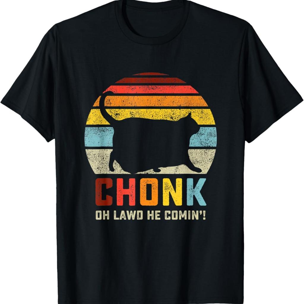 Chonk Cat Scale Meme Funny Retro Style Vintage Cats Memes T-Shirt