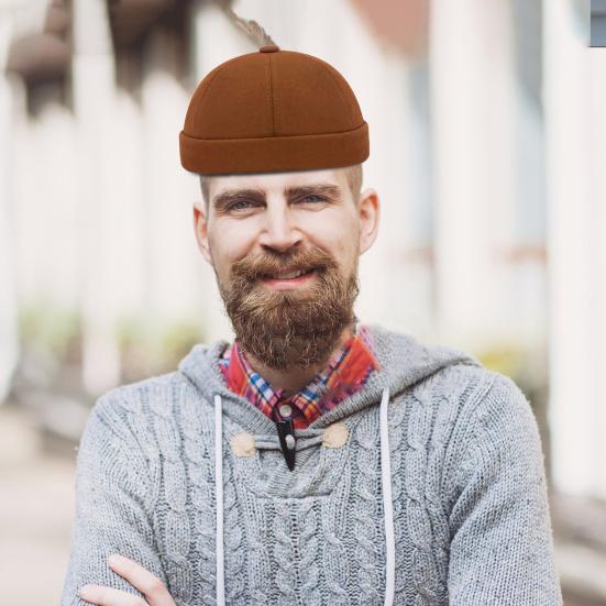 Landlord Hat No Brim Solid Color Hip Hop Hat Lightweight Breathable Soft