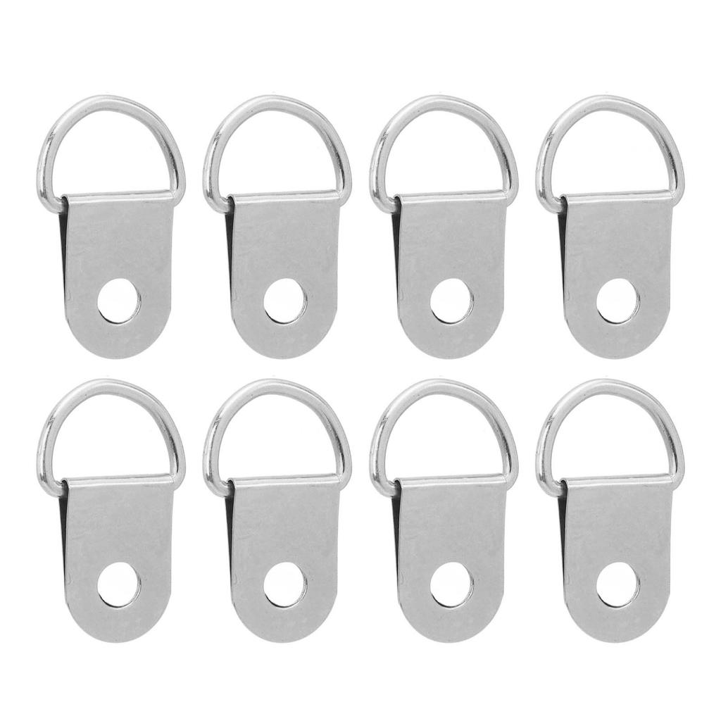 50 Set Shoe Boot Lace Hooks with 8mm Iron Rivets Loop D Ring Buckle Metal Repair Accessories