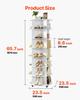 7 Tiers Rotating Shoe Rack Tower with Wheels, Movable 360° Spinning Carousel Display, Lazy Susan Organizer Closet Shelf for Living Room, Entryway,