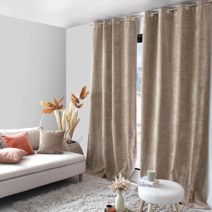 1 Rideau Thermique 140 x 260 cm Velvet Taupe
