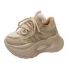 Fashion Women High Platform Sneakers 7.5CM Wedge Heels Walking Shoes Woman New Autumn Winter Warm Vulcanize Shoes Female Chunky Sneakers
