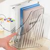 1/2Pcs Vertical Magazine File Shelf Organizer High Durability Transparent Design Multipurpose Paper File Organizer Desktop Storage Rack