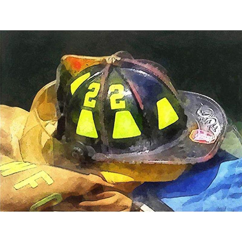 Fire Fighting Hero 5d Diamond Painting Full Drill Round Diamond Mosaic  Embroidery Handmade For Adult Children Gift