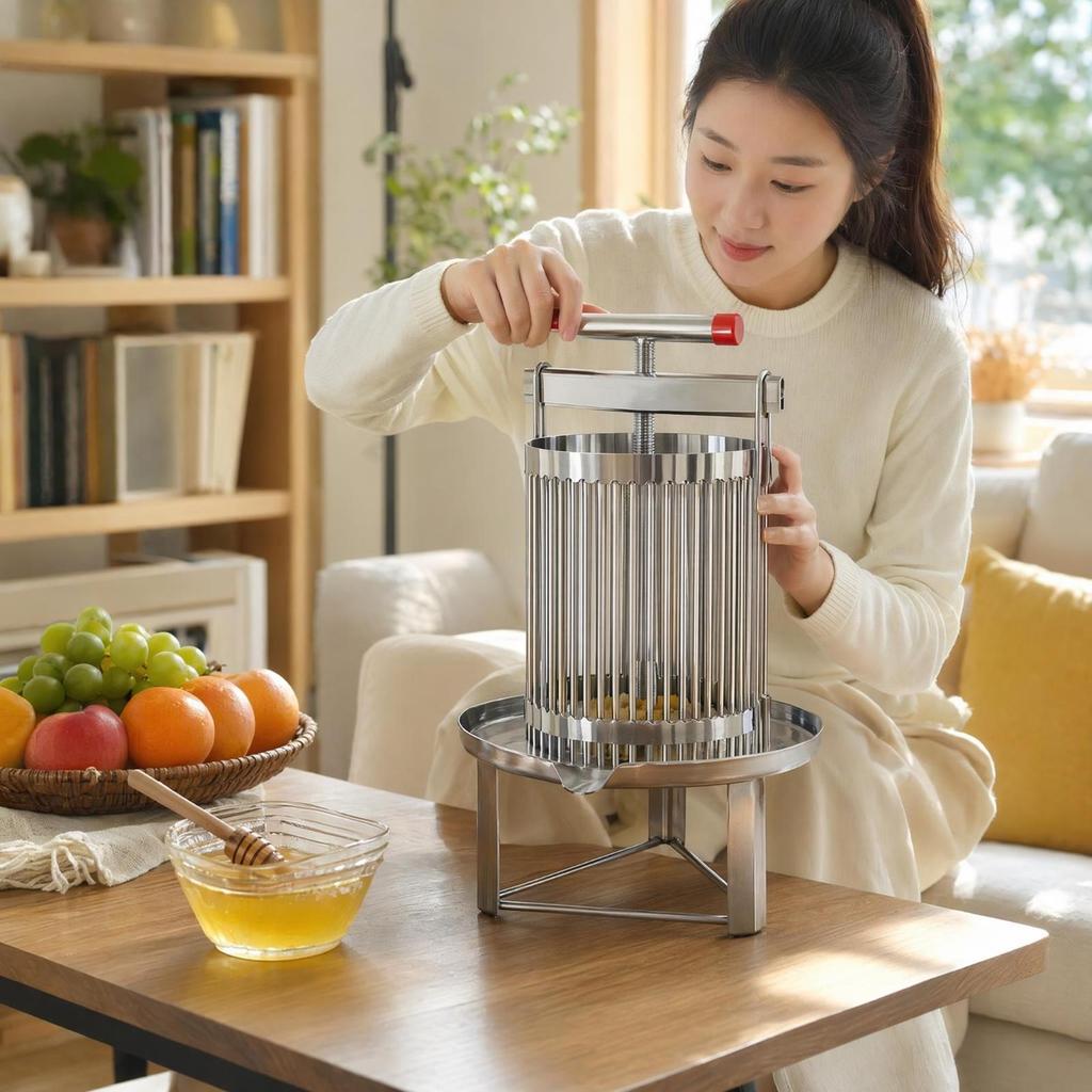 Stainless Steel Honey Press Simple to Operate Use Manual for